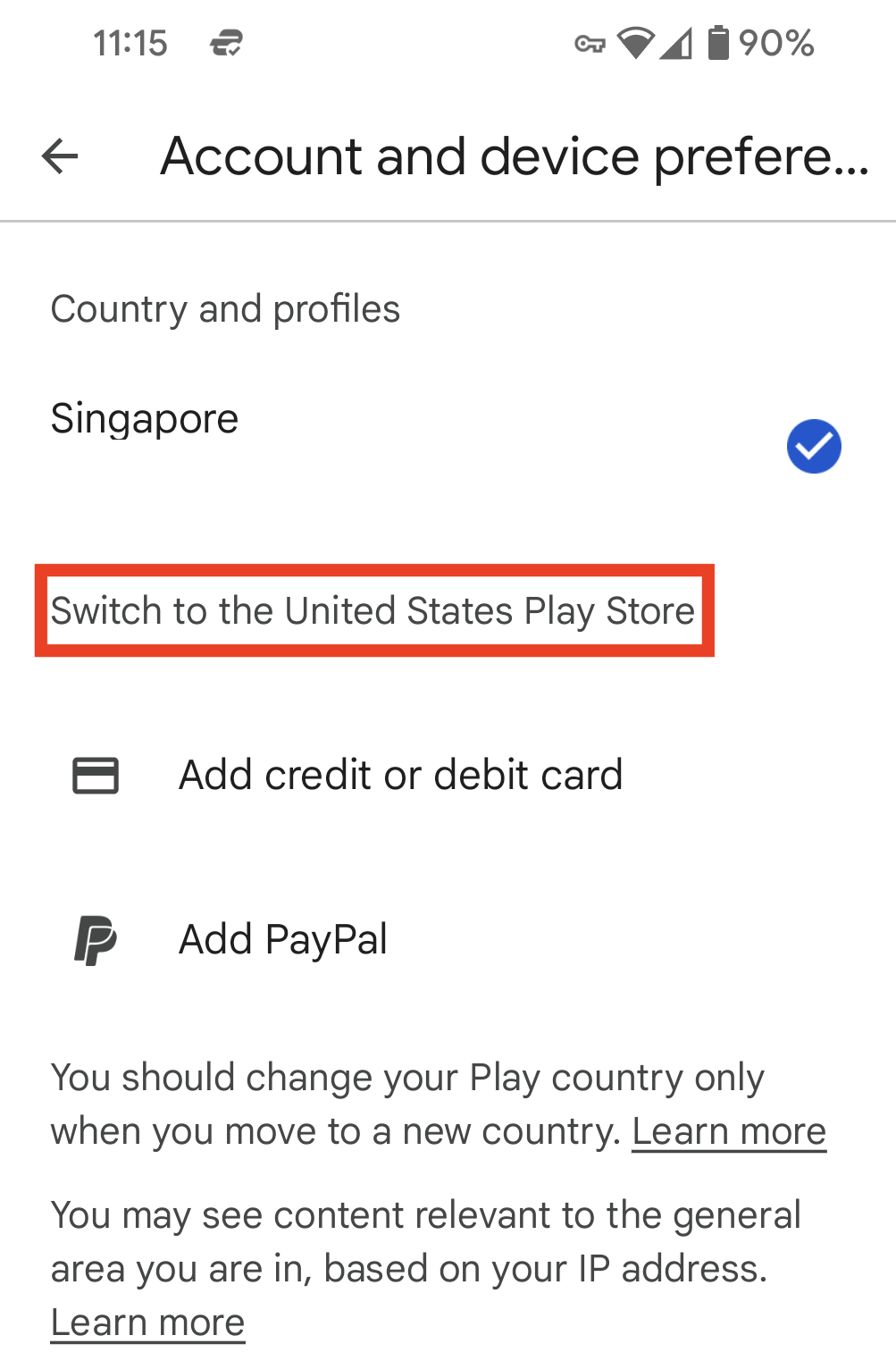 C&oacute;mo cambiar el pa&iacute;s de Google Play con una VPN en Android