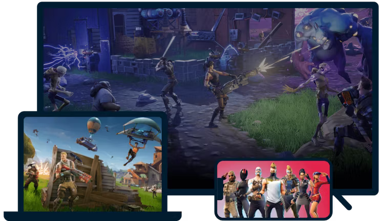 Fortnite auf einer Vielzahl von Ger&auml;ten.