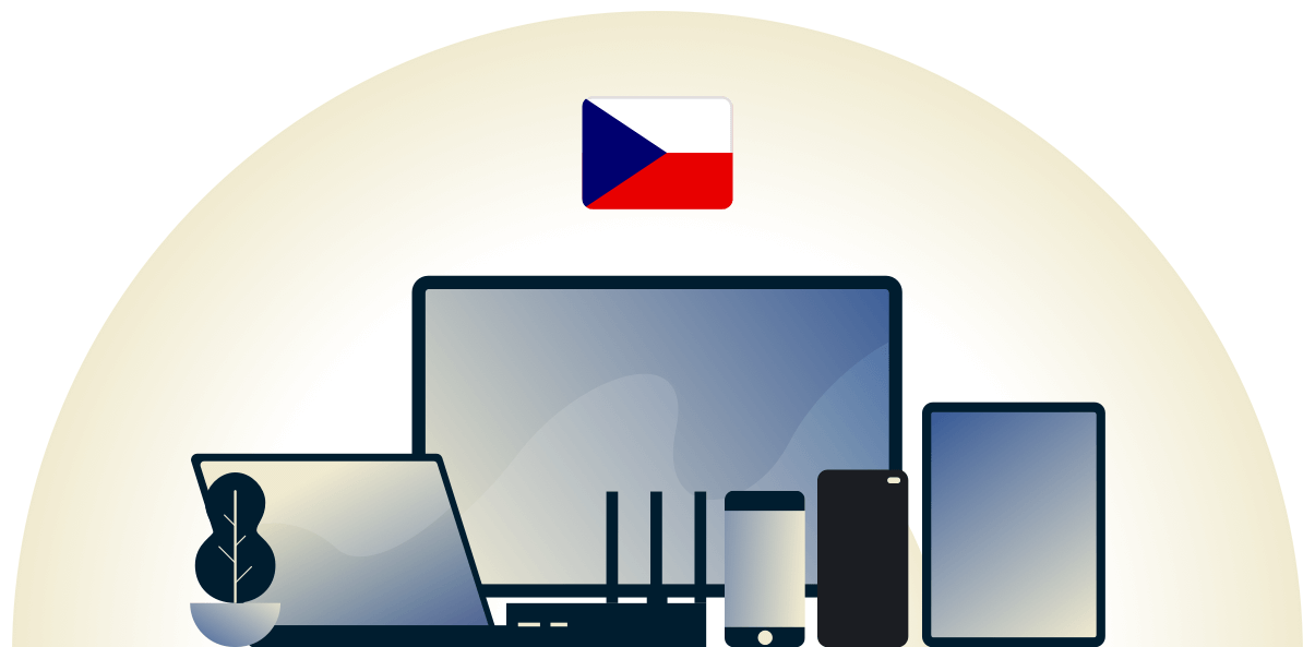 Unser Tschechien-VPN sch&uuml;tzt eine Vielzahl von Ger&auml;ten.