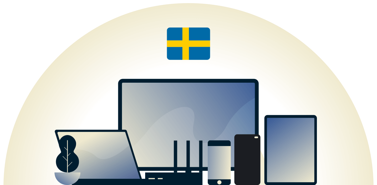 VPN su&eacute;dois prot&eacute;geant une vari&eacute;t&eacute; de dispositifs.